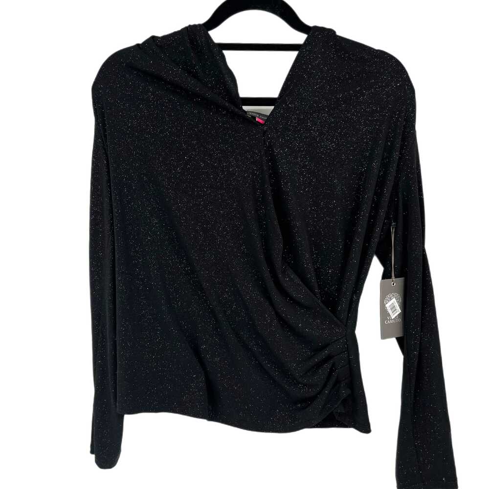 Vince Camuto Black Glitter Blouse | Womens M